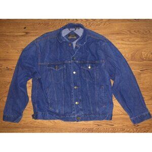 Vintage Outlaw Western Wear Denim Button Up Jean Jacket Large